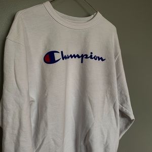 white champion sweatshirt